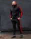 Чоловічий спортивний чорний костюм з червоними лампасами S 1885836279 фото 1
