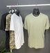 Чоловічі футболки трикотажні, оливкового кольору S 1812276910 фото 1